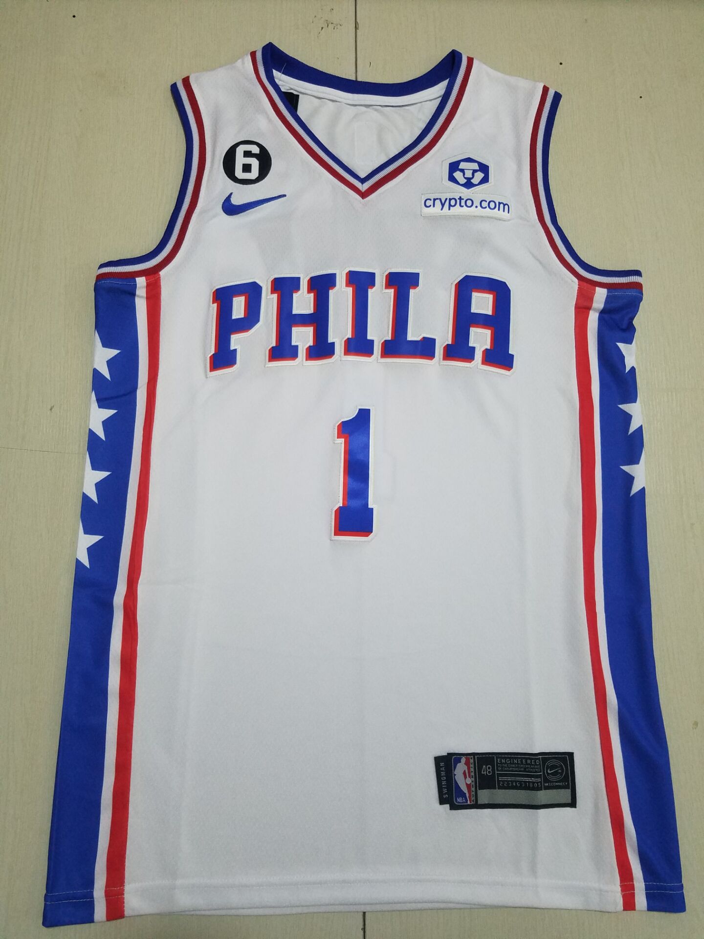 Men Philadelphia 76ers #1 Harden White Nike 2022 NBA Jersey->milwaukee bucks->NBA Jersey
